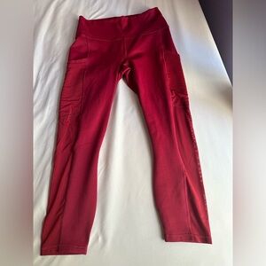 Fabletics - Power-hold High waisted Burgundy Leggings
